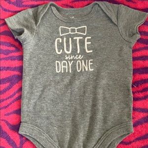 “Cute since day one” bodysuit